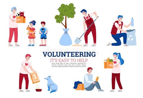 Volunteering Activities Stock Illustrations 206 Volunteering