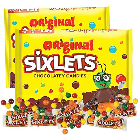 Sixlets Candy Party Favor Bags Chocolate Candies 9 Ounce Pack Of 2