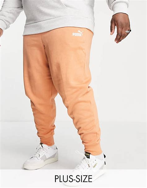 Puma Plus Essentials Joggers In Peach Exclusive To Asos Asos