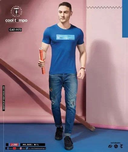 Half Sleeve Cotton Mens Round Neck T Shirt Size M L At Rs 123 In Howrah