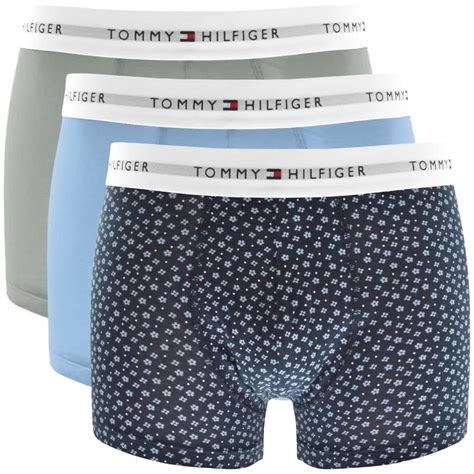 Tommy Hilfiger Underwear Three Pack Trunks Blue Mainline Menswear