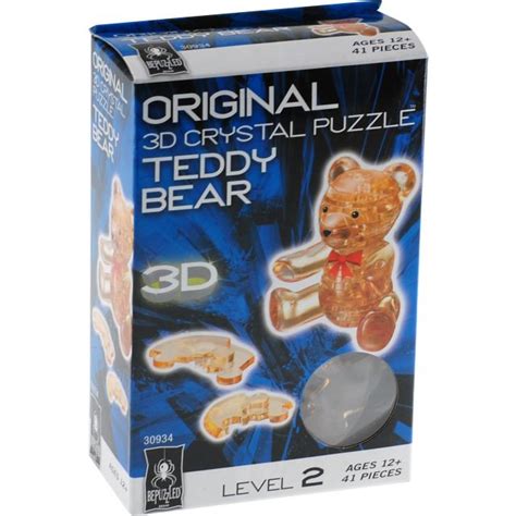 D Crystal Puzzle Teddy Bear Gold