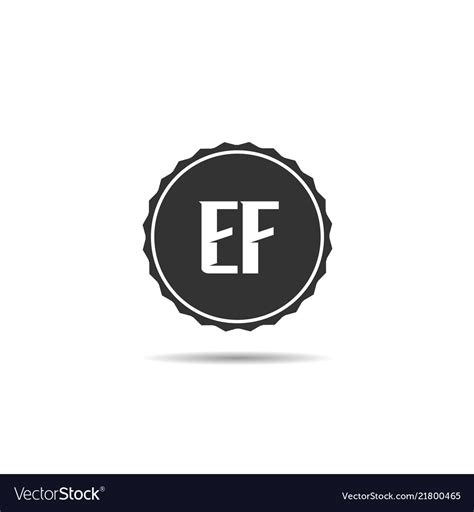 Initial Letter Ef Logo Template Design Royalty Free Vector