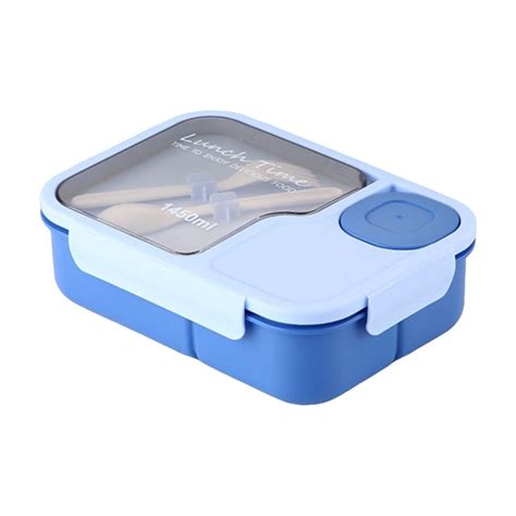 Adult Lunch Box 1450ml 3 Compartments Student Sealed Plastic Lunch Box