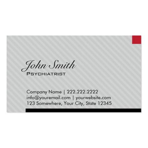 Red Pixel Psychiatrist Business Card