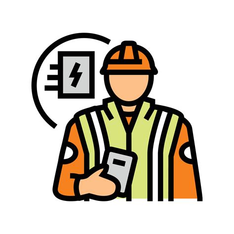 Electronics Installers Repairers Color Icon Vector Illustration