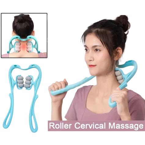 Manual Neck Massager Cervical And Shoulder Muscles To Relax Deep Tissues Double Trigger Point