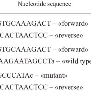 Sequences of ARMS-PCR primers used in genotping reactions | Download Table