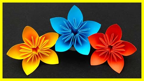 Comment Faire Une Fleur En Papier Simple Origami Facile Tuto Youtube