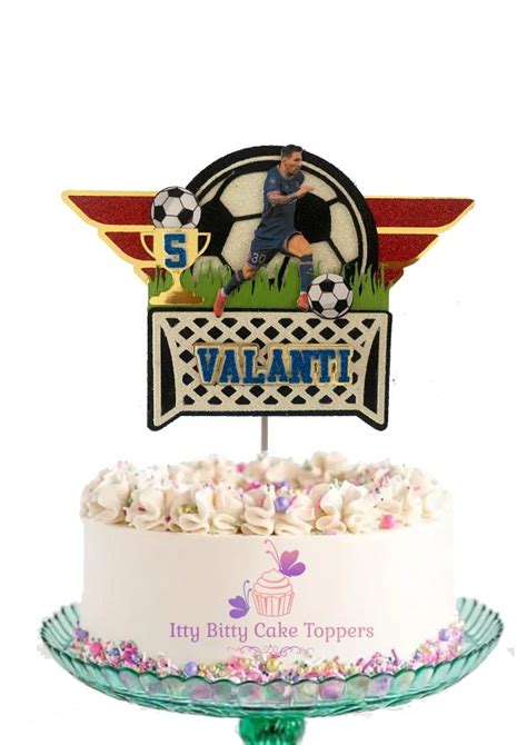 Messi Soccer Cake Topper Itty Bitty Cake Toppers