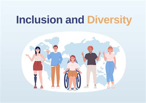 Inclusion And Diversity Flat Vector Banner Template Disabled People