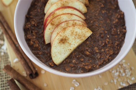 5 Zutaten Schoko Zimt Porridge Wiewowasistgut