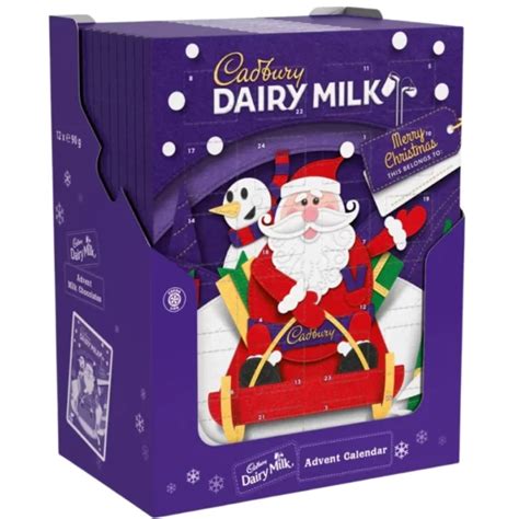 Cadbury Dairy Milk Chocolate Advent Calendar 90g Pack Of 12