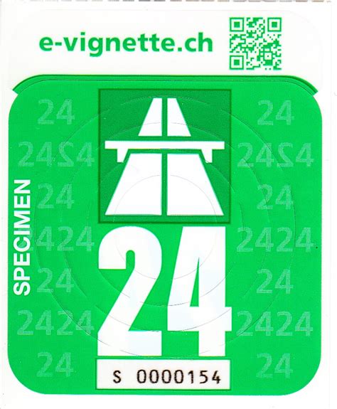 Switzerland 2024 Specimen Motorway And Parking Vignettes