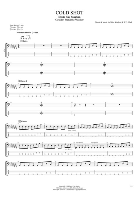 Cold Shot Tab by Stevie Ray Vaughan (Guitar Pro) - Full Score | mySongBook