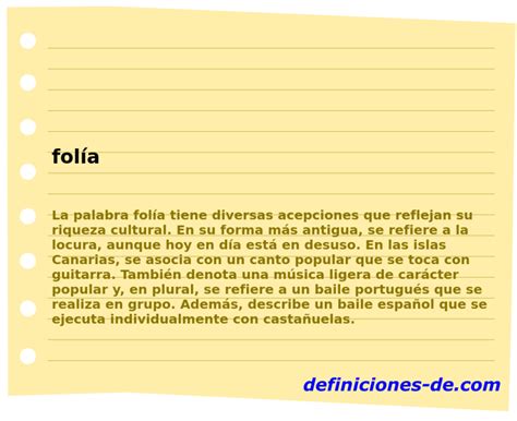 O Que Significa Folia - Significado de «folía»