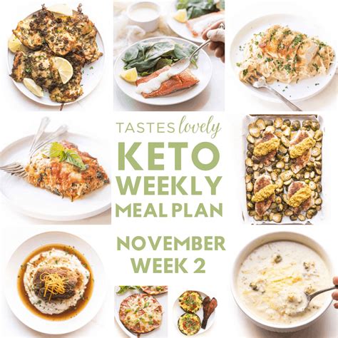 Keto Weekly Meal Plan November Week Tastes Lovely