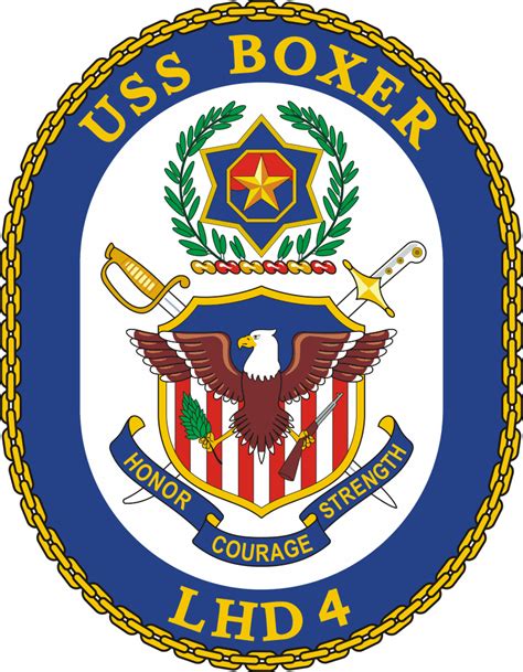 USS Boxer LHD-4 Crest Decal - Military Graphics