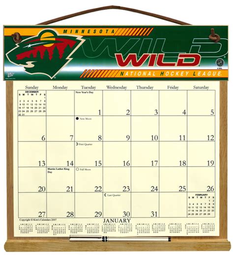 Wild Schedule Calendar - Ginny Margery