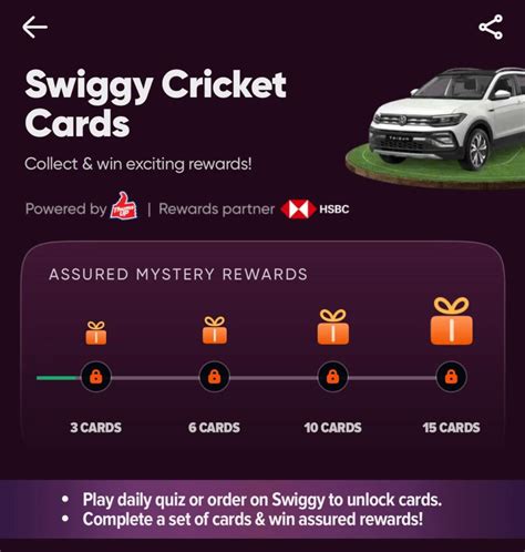 Swiggy Cricket Cards Collect Cards And Win Free Swiggy Coupons And More