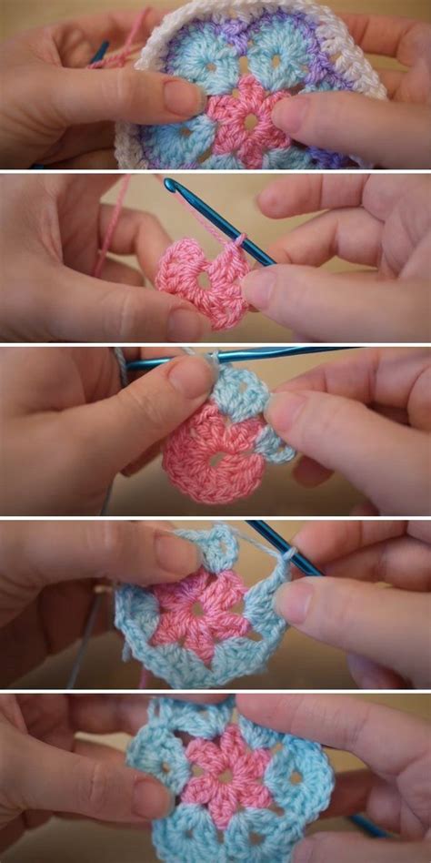 African Flower Video Tutorial By Bella Coco Hexagon Crochet Pattern