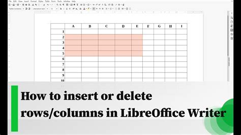 How To Insert And Delete Rows And Columns In Ms Word Templates Sample