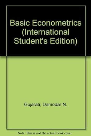 Amazon Basic Econometrics International Student S Edition