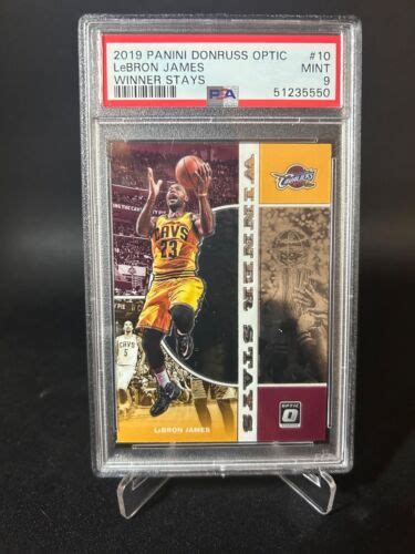 2019 20 Panini Donruss Optic LeBron James 10 Winner Stays Insert PSA 9