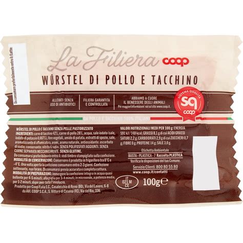 Wurstel Di Pollo E Tacchino COOP ORIGINE 100 G Coop Shop