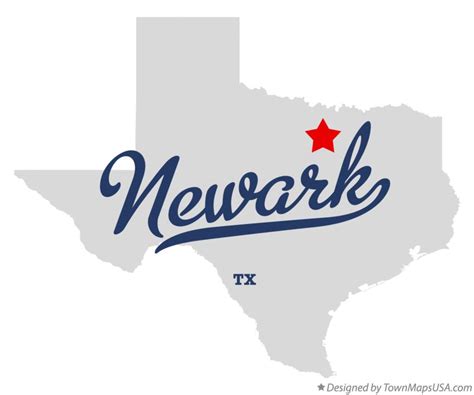 Map of Newark, TX, Texas