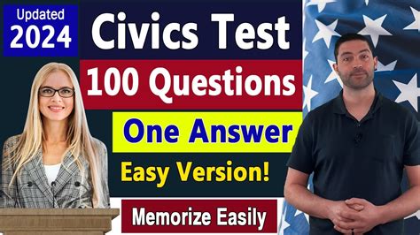 100 Civics Questions Easy Answers In Random Order For US Citizenship