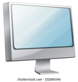 Illustration Computer Monitor Desktop Eps Vector Stock Illustration ...