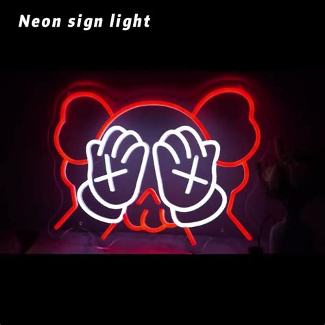 Neon Sign Cartoon Anime Uv Print Personalized Kaws Neon Sign No Moq