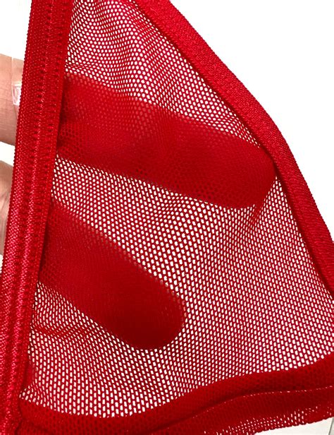 Snapklik Oneheekini Cheeky Thong Bikini See Through Mini G String Swimsuits For Women