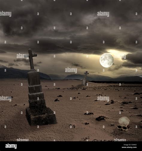 Apocalyptic Halloween Scenery With Old House Pumpkin Stock Photo Alamy