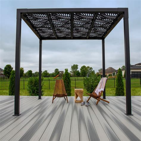 Barrette Outdoor Living Ft W X Ft D Aluminum Pergola With Canopy