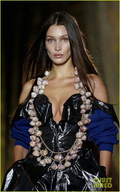 Bella Hadid Wears Sheer Dress With A Dagger For Vivienne Westwoods Paris Runway Show Photo