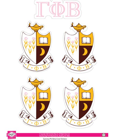 Gamma Phi Beta Crest Sticker Sheet – SororityShop