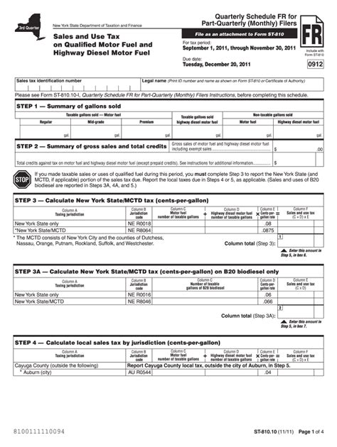 Fillable Online Tax Ny File As An Attachment To Form St Fill Out