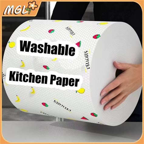 200Rolls Disposable Kitchen Towel Oil Absorbent Paper Washable Dish