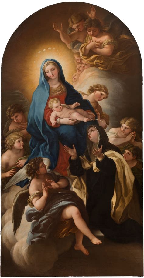 The Virgin Mary Presents The Baby Jesus To Santa Maria Maddalena De