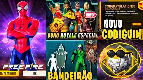 Urgente Nova Parceria Homem Aranha X Free Fire Bandeir O Evento Ouro