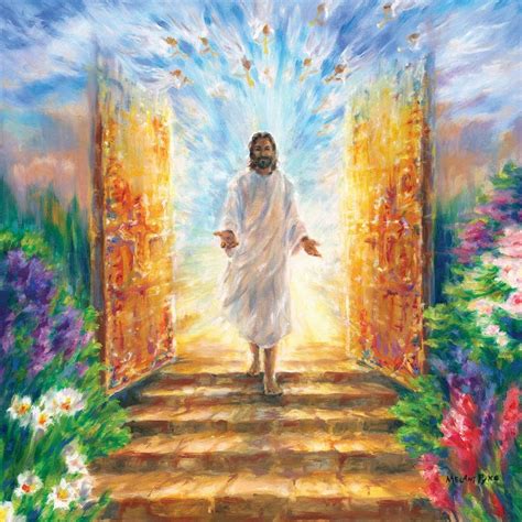 Jesus At Heaven's Gates Canvas Art Print by Melani Pyke | iCanvas