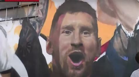 El Impresionante Mural En Homenaje A Lionel Messi Tras Consagrarse