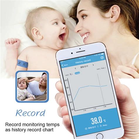 Bluetooth Remote Children Wearable Electronic Thermometer Smart Body ...