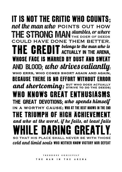 List Of Famous Quotes Theodore Roosevelt Man In The Arena For You