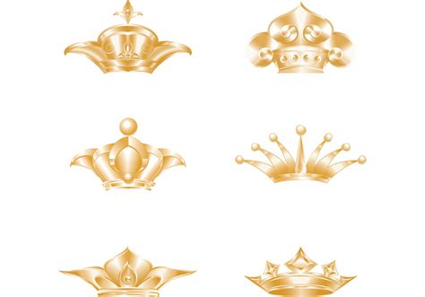 Golden Crown Vector Pack 57630 Vector Art at Vecteezy