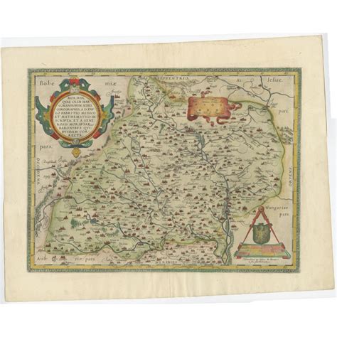 Antique Map Of Moravia By Ortelius 1570