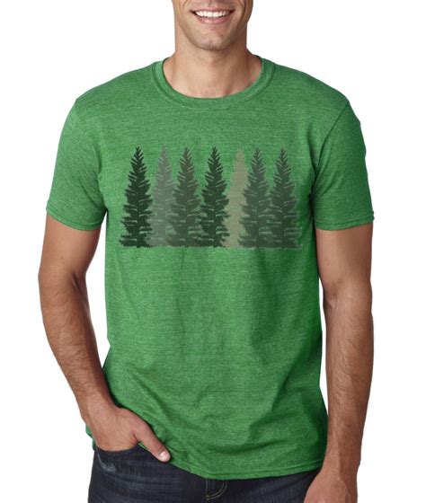 Trees T Shirt Mens T Shirt Nature Shirt Hiking Etsy Uk