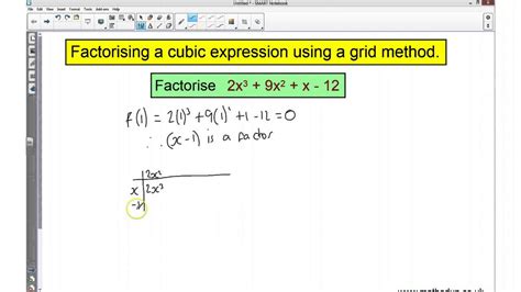 Factorising A Cubic Expression Youtube